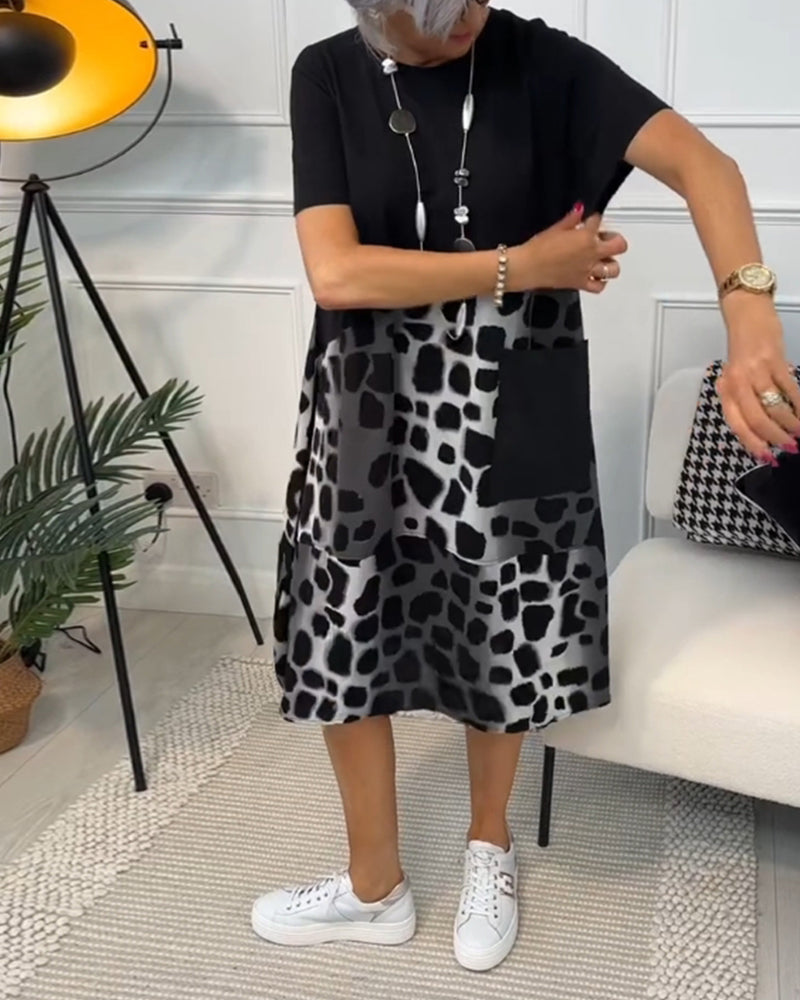 Olivia | Robe Casual Imprimée avec Poches