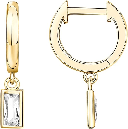 Boucles d'oreilles en forme de colonne suspendue | Or