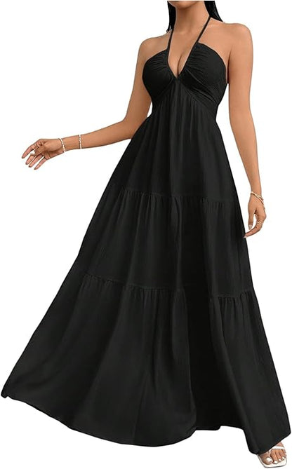 Robe Maxi Fluide Élégante - Coupe Flatteuse et Confortable
