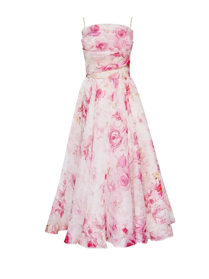 Emilia - Élégant Robe Sans Manches Imprimée