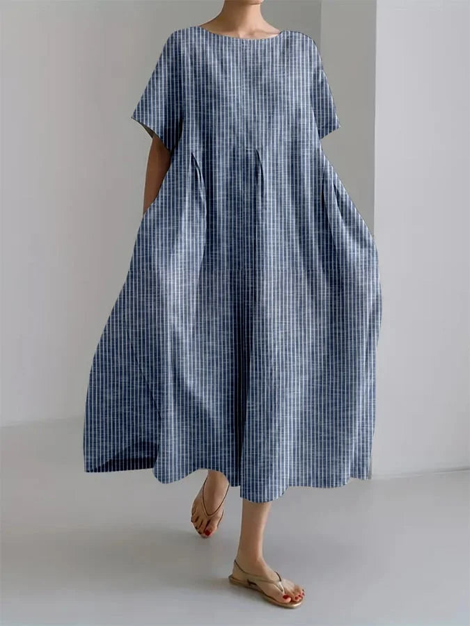 Daphne - Robe Ample à Rayures d'Inspiration Vintage