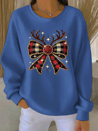 Elin - Pull de Noël avec motif nœud