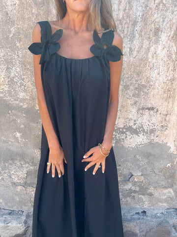 Robe Fleurie Décolletée en U - Élégance Intemporelle