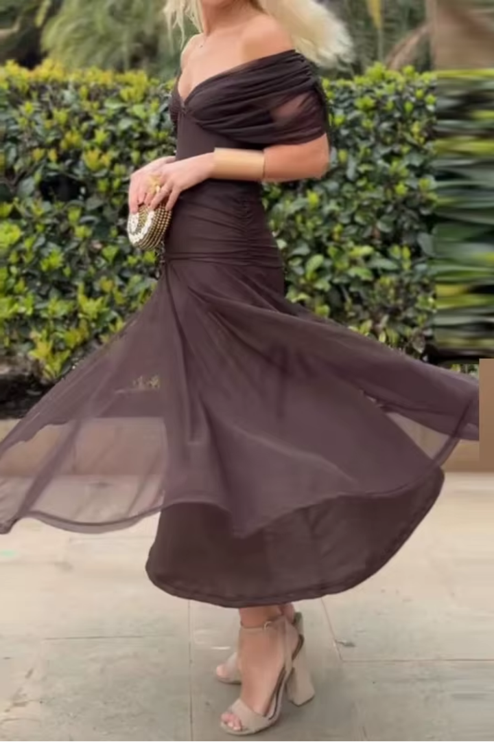 ANA | ROBE MAXI PLISSÉE ÉLÉGANTE