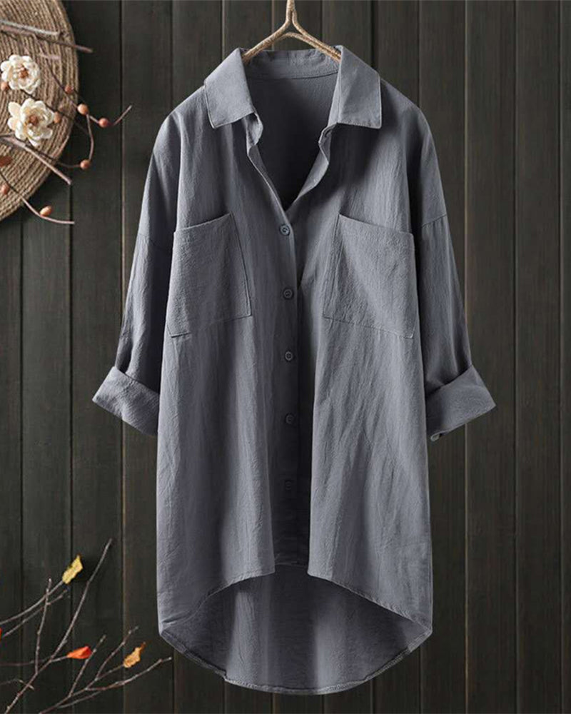 Olivia™ | Blouse ample et confortable en couleur unie