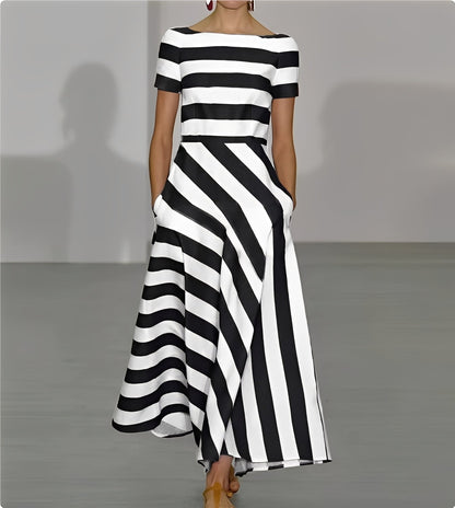 Rebecca - Élégant robe maxi en ligne A pour femmes
