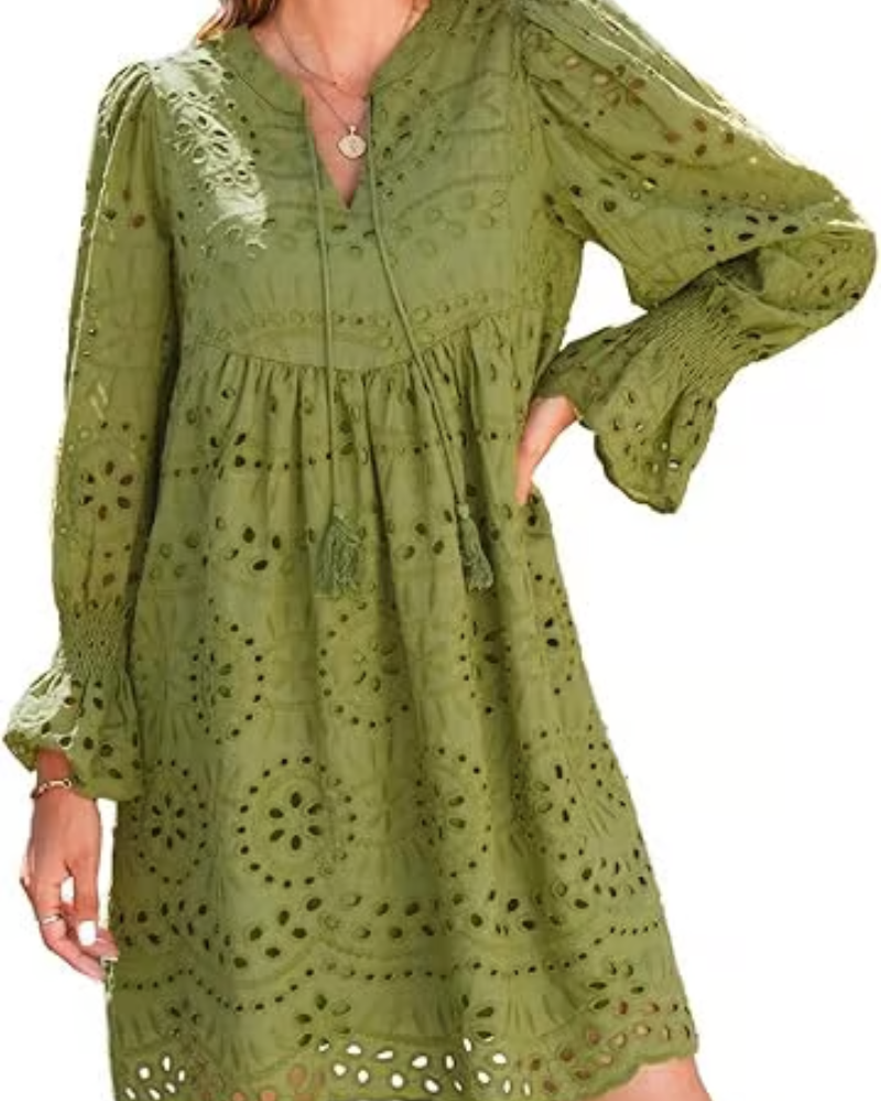 Paisley - Élégante robe midi avec découpes