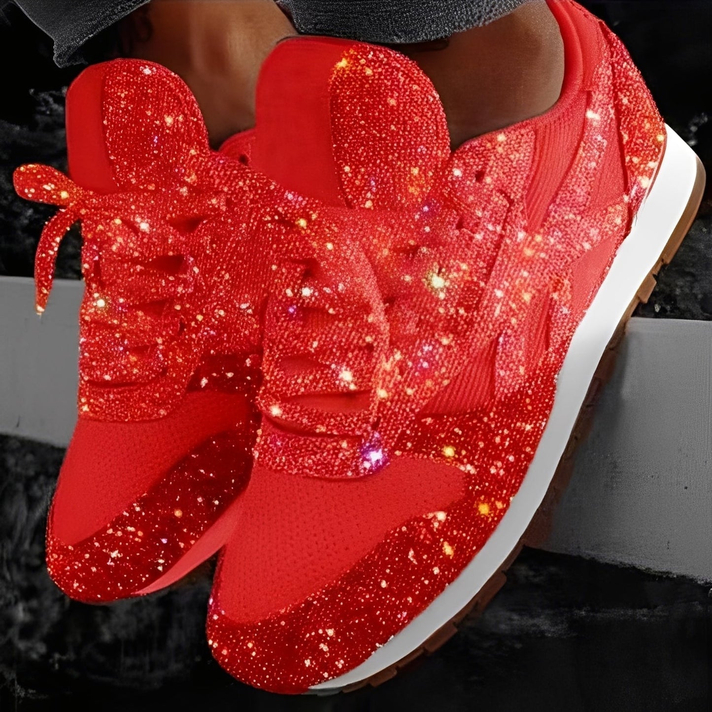 Kaycee - Baskets Muffin brillantes et décontractées pour femme