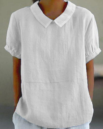 Beatrix | Chemise en Coton-Lin à Fleurs Rétro