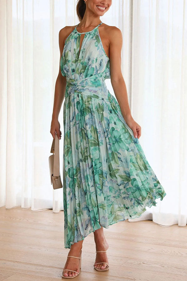 Abigail - Élégant, robe maxi à fleurs pour femmes