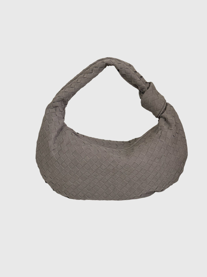 Celeste | Sac Medium Suédé Tressé avec Nœud