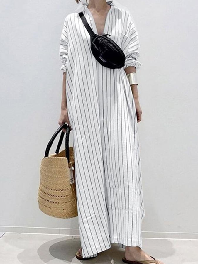 Zalia™ - Robe Urban Stripe