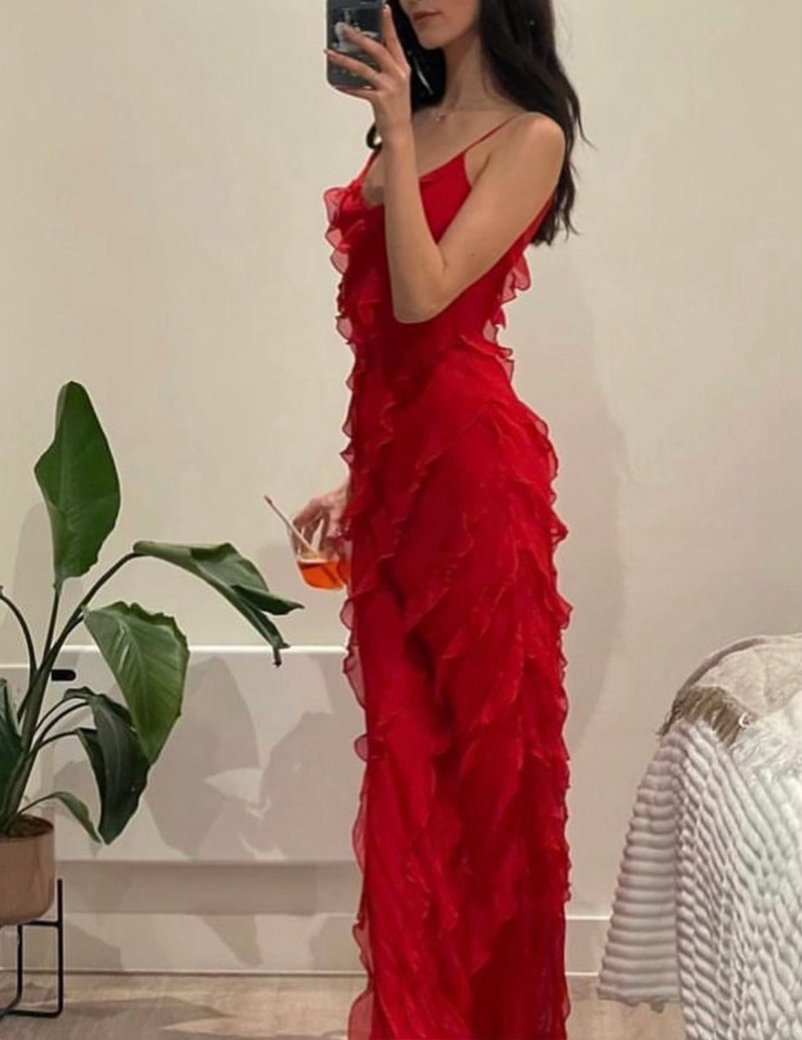 Zara - Robe Maxi avec Volants