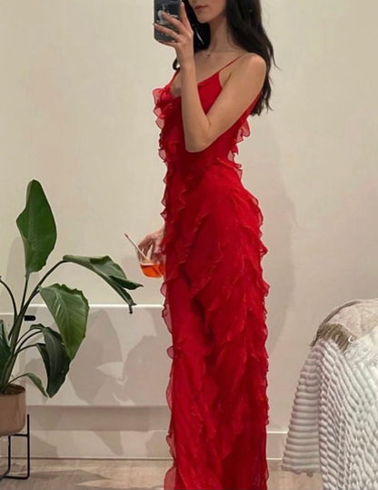 Zara - Robe Maxi avec Volants