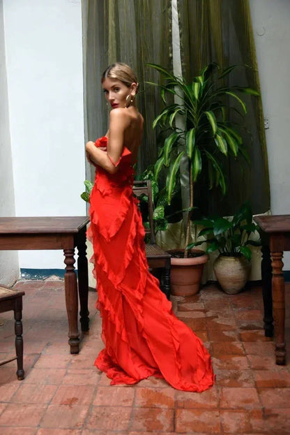 Zara - Robe Maxi avec Volants