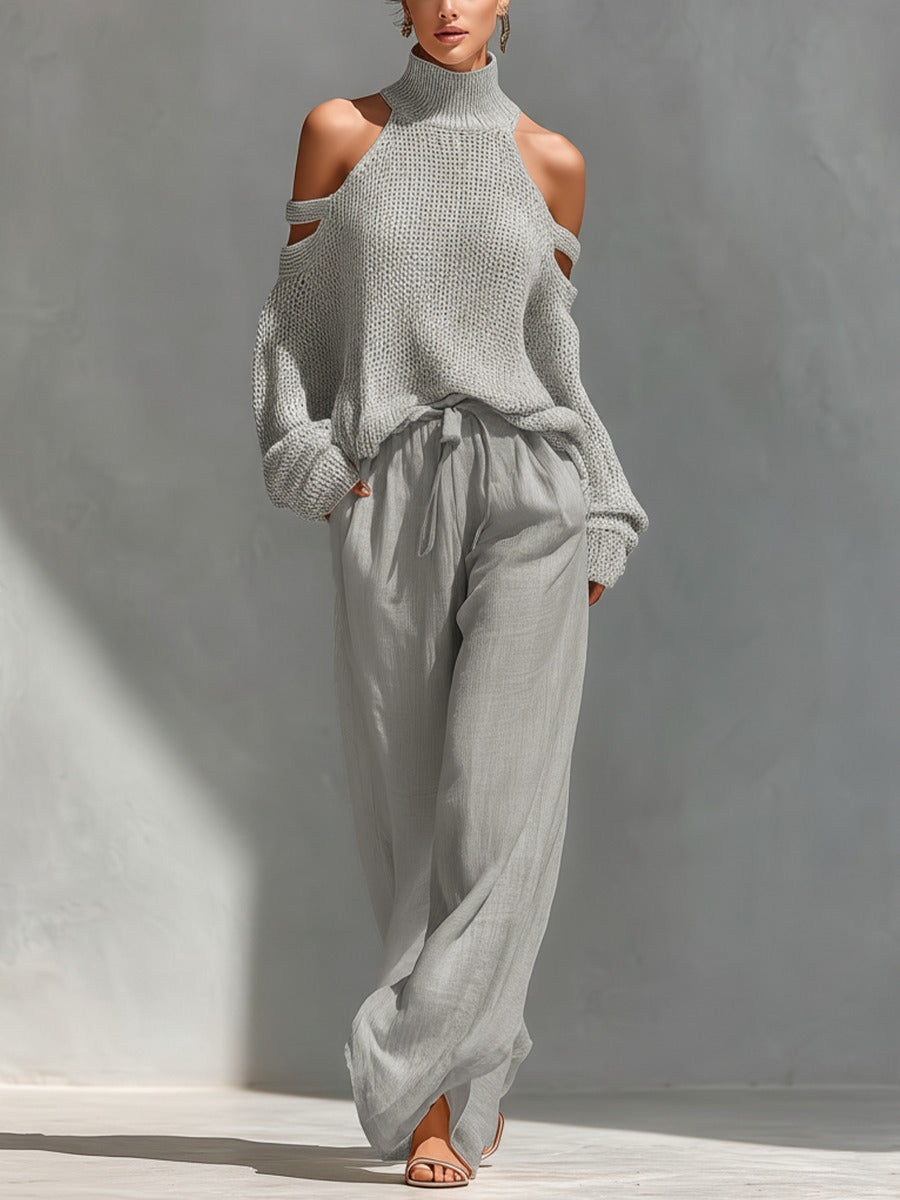 Camilla • Ensemble en maille et lin à la mode