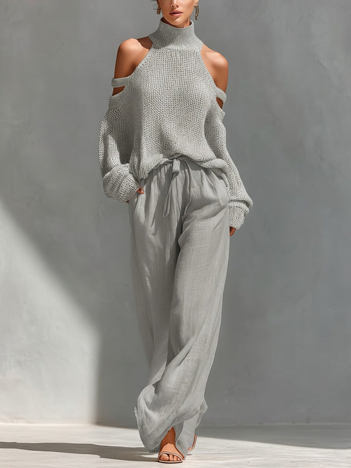 Camilla • Ensemble en maille et lin à la mode