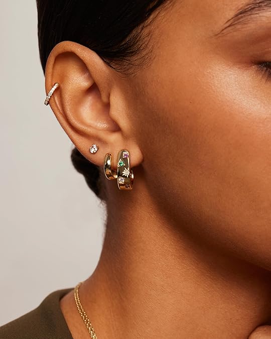 Boucles d'oreilles Colorwave en forme de créole | Or