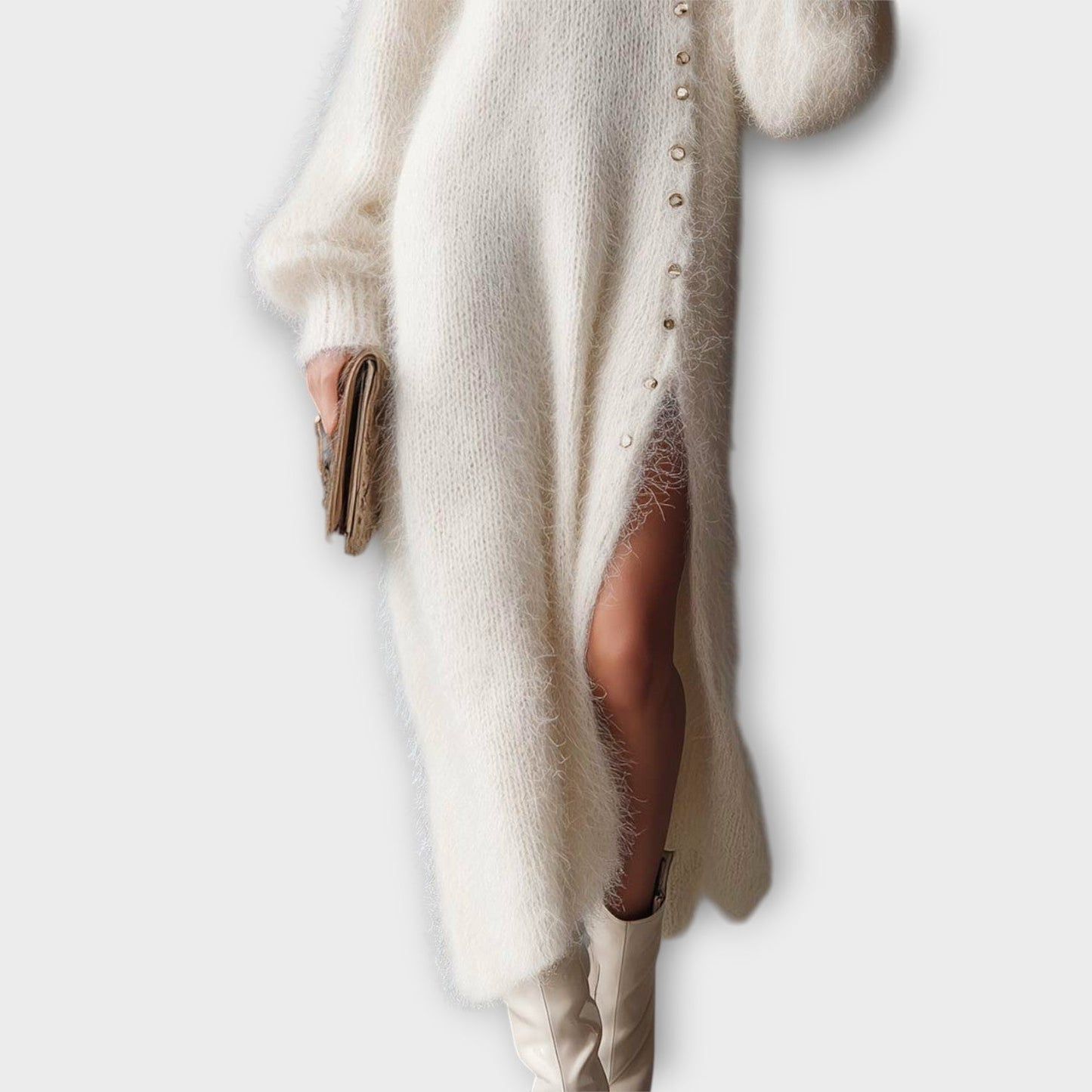 Robe Maxi Élégante en Tricot Doux