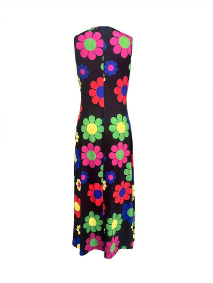 Grace - Robe à fleurs avec décolleté en V