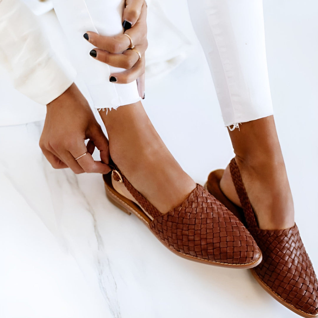 Whisper - Sandales en cuir tressé élégantes pour femme