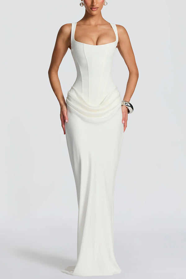 Leonor ❘ Robe maxi à décolleté carré
