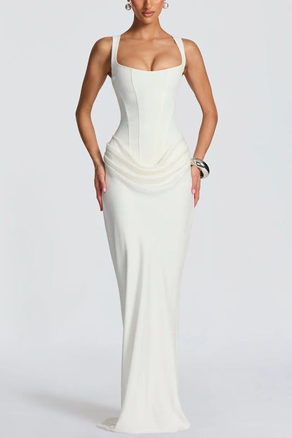 Leonor ❘ Robe maxi à décolleté carré