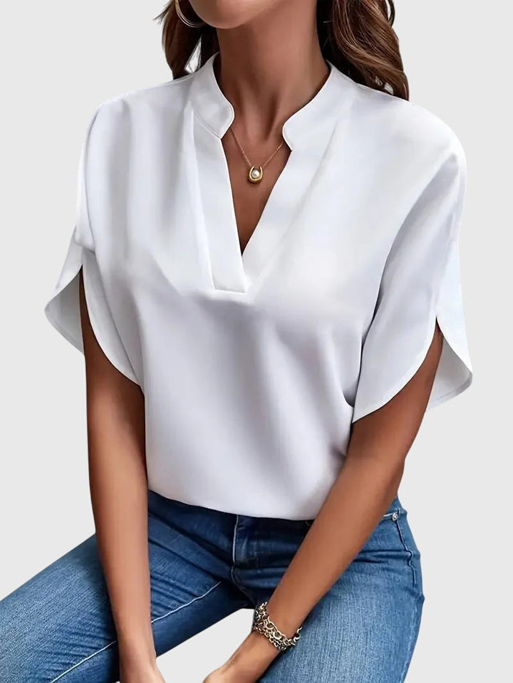 Beatrix™ | Chemise V-Cou Douce et Élégante