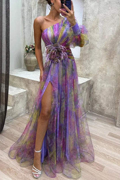 Grace | Robe Maxi Plissée Florale pour l'Évasion Estivale