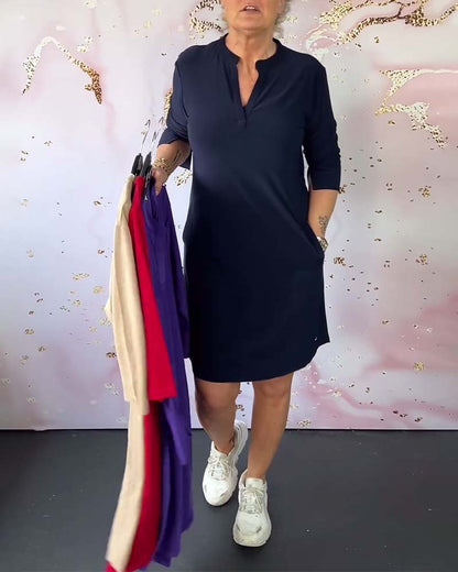 Olivia™ - Robe Décontractée Confortable avec Décolleté en V Uni