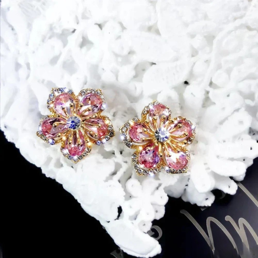 Boucles d'oreilles en zirconium multicolore en argent sterling