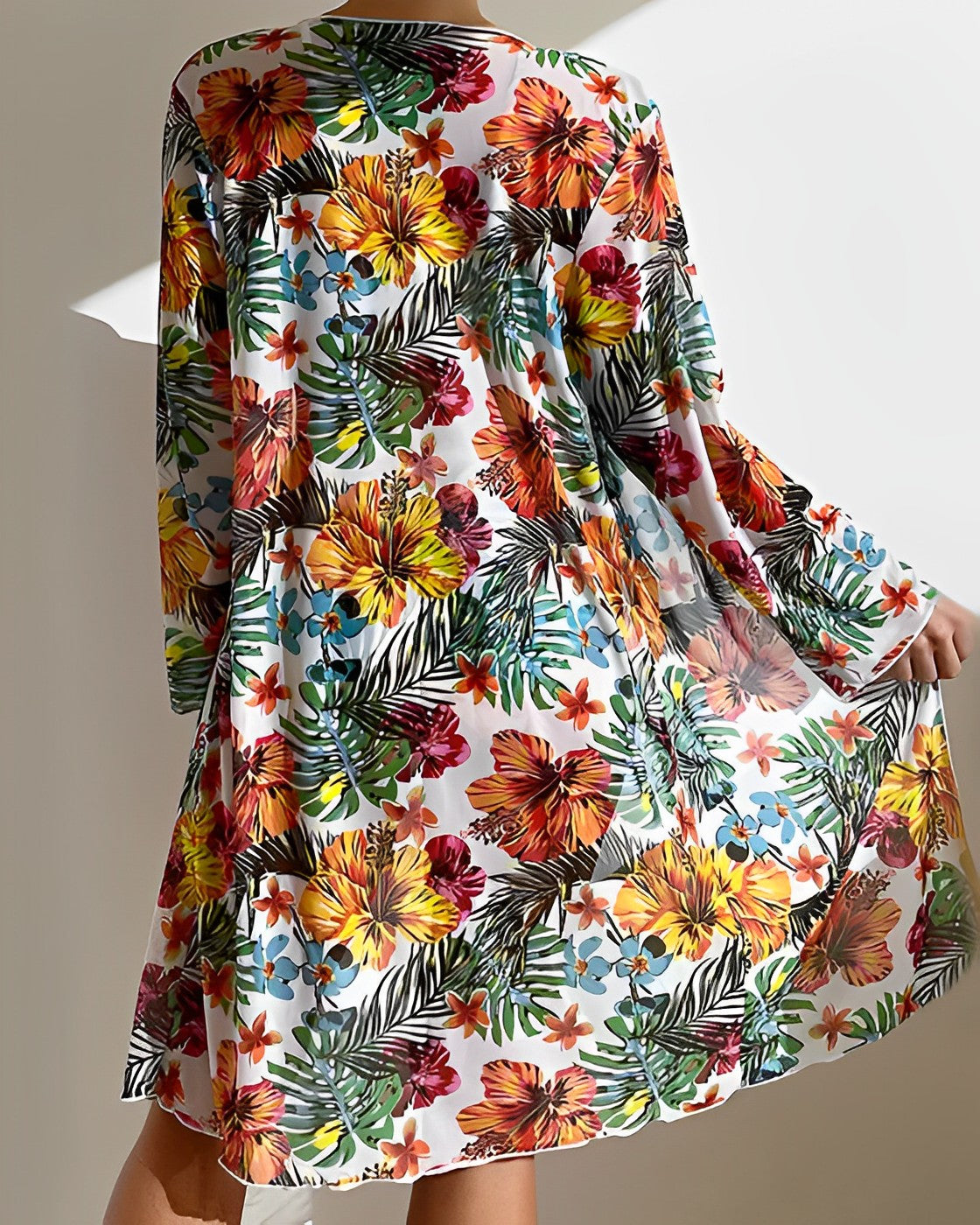 ALANI – ENSEMBLE DE BIKINI À IMPRIMÉ TROPICAL AVEC COUVERTURE