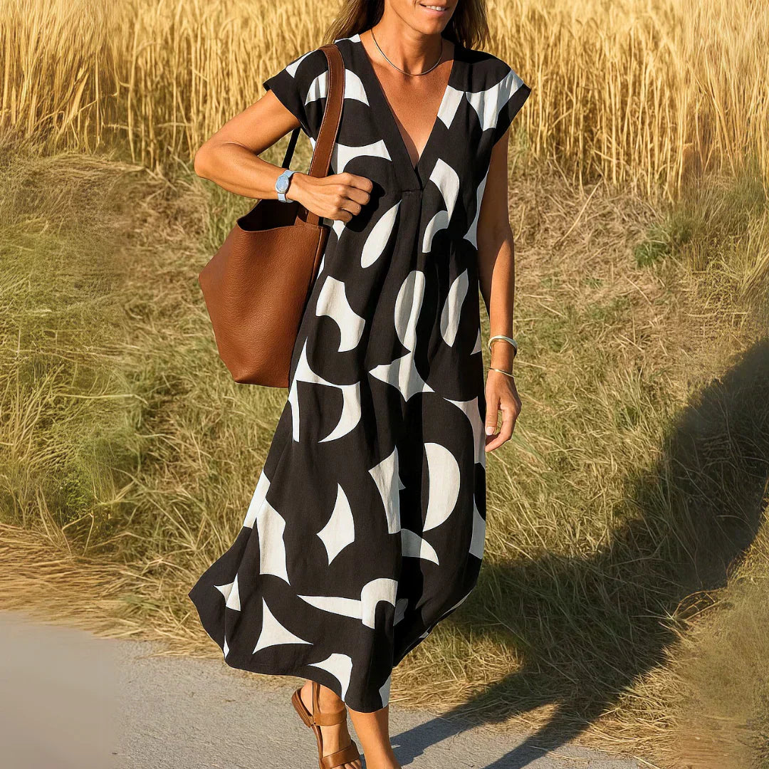 Tatiana™ | Robe Maxi avec Détails Brodés.