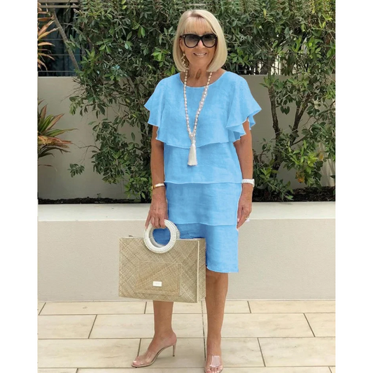 Yvonne – charmante robe à volants en couches
