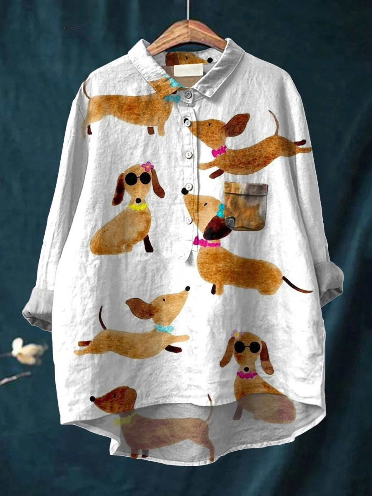 Allyson | Impression d'art de chien teckel mignon - T-shirt décontracté