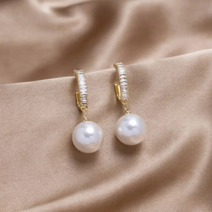 Boucles d'oreilles en perles et zircon