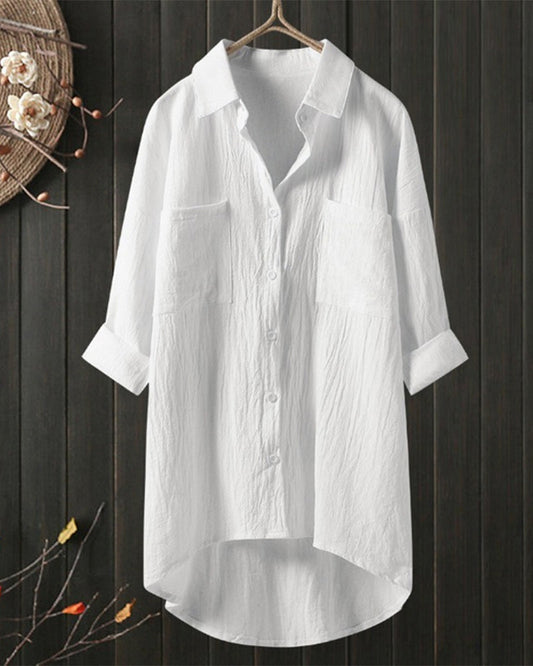 Olivia™ | Blouse ample et confortable en couleur unie