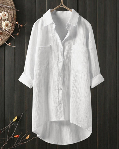 Olivia™ - Blouse ample et confortable de couleur unie