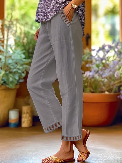 Wren – Pantalon court à taille décontractée avec bord contrasté