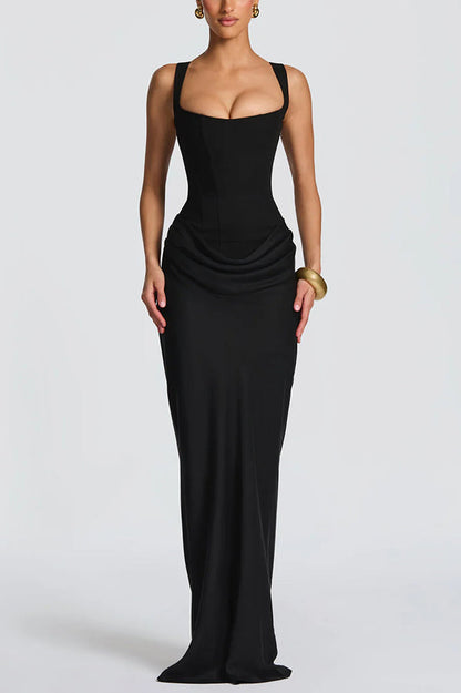 Leonor ❘ Robe maxi à décolleté carré