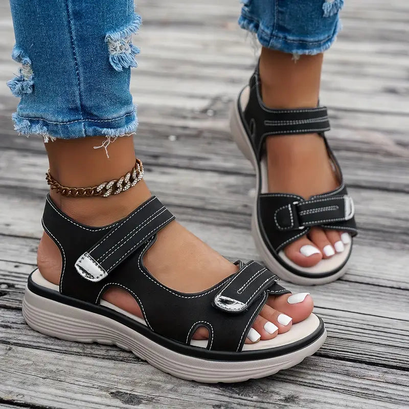 Alia™ | Sandales à talon compensé confortables avec bride de cheville