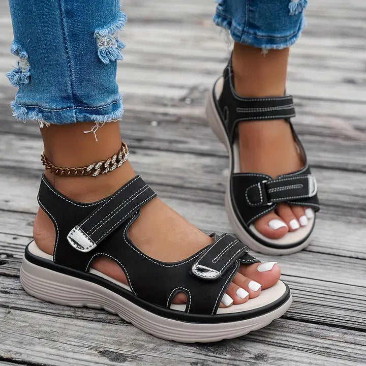 Alia™ | Sandales à talon compensé confortables avec bride de cheville