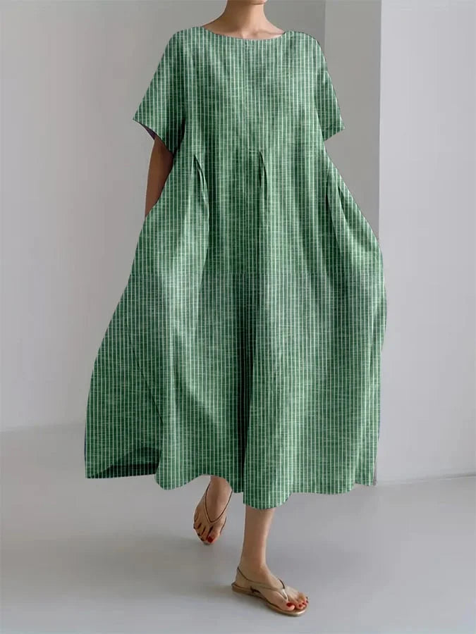 Daphne - Robe Ample à Rayures d'Inspiration Vintage