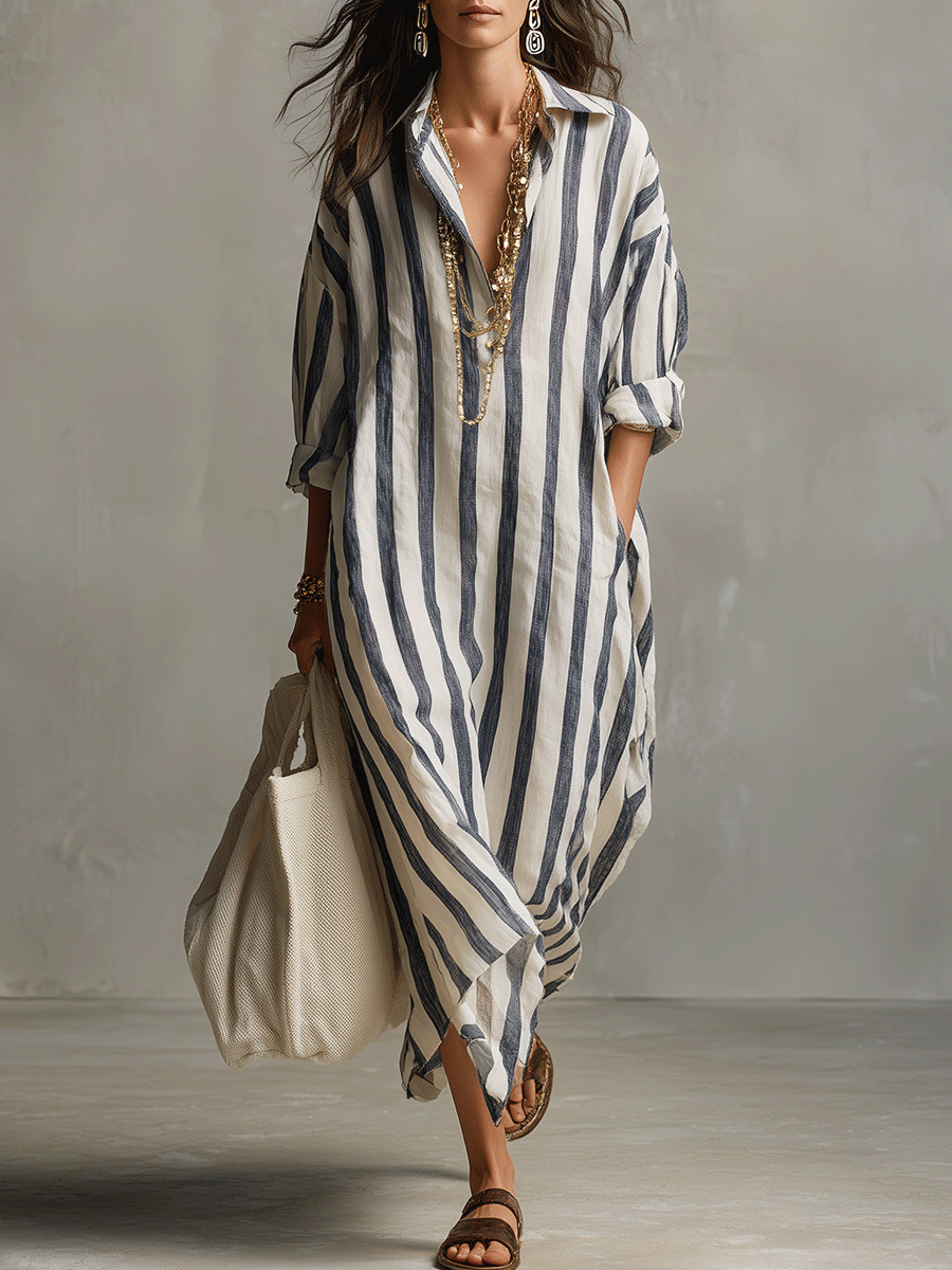 Arden | Robe Maxi Bohème Rayée