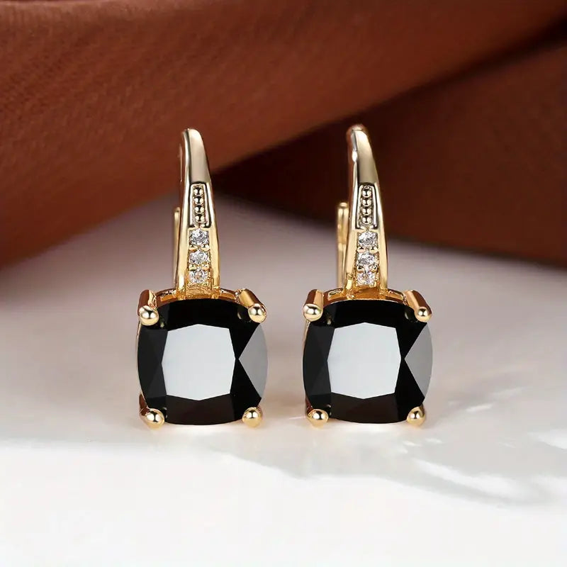 Boucles d'oreilles créoles avec Pierre Mystique | Or