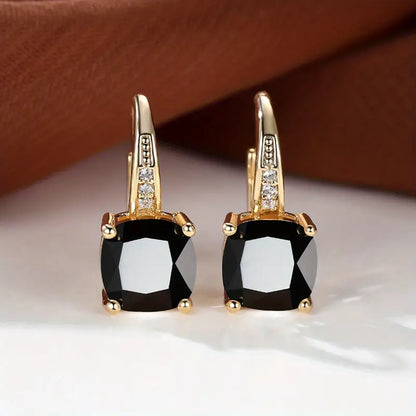 Boucles d'oreilles créoles avec Pierre Mystique | Or