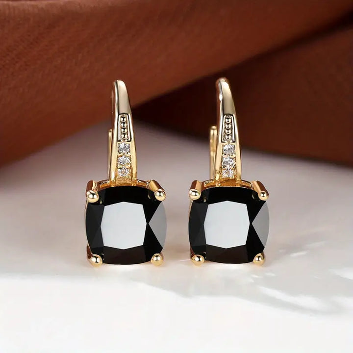 Boucles d'oreilles créoles avec Pierre Mystique | Or