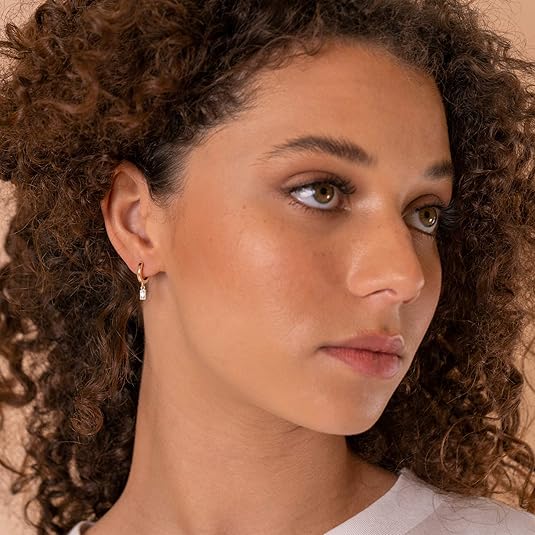 Boucles d'oreilles en forme de colonne suspendue | Or