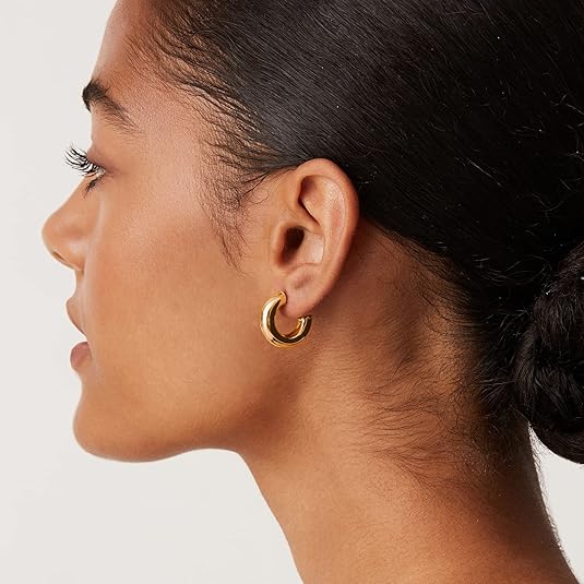 Boucles d'oreilles créoles Stardust | Or