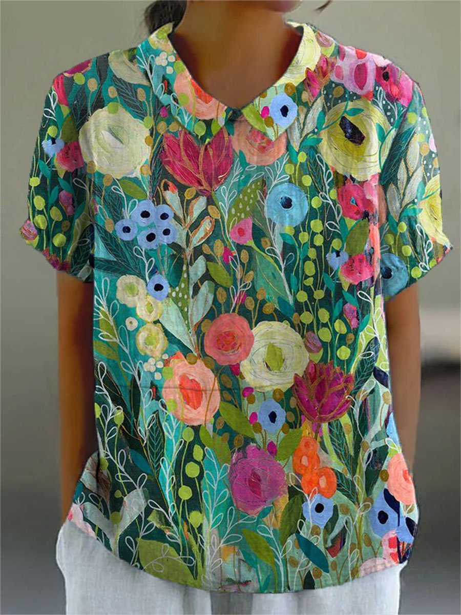 Daisy | Chemise Florale Aquarelle